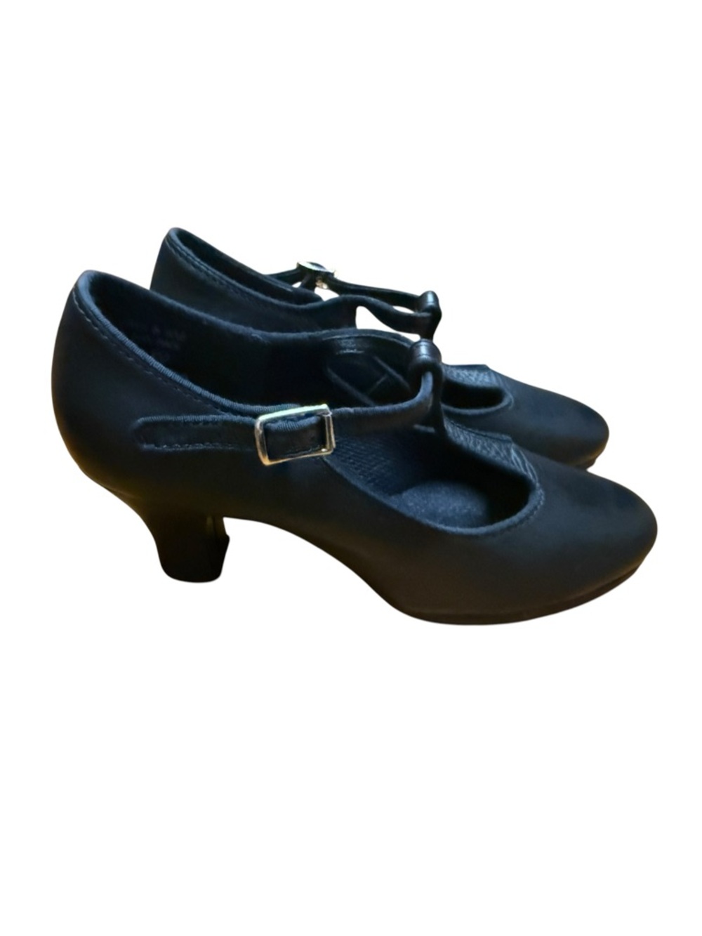 NIB Vintage Capezio Black Mary Jane Heels with Strap size 6M